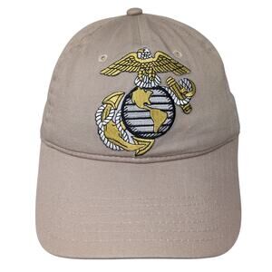 United States Marine Corps Strapback Hat Brown One Size Fahrenheit